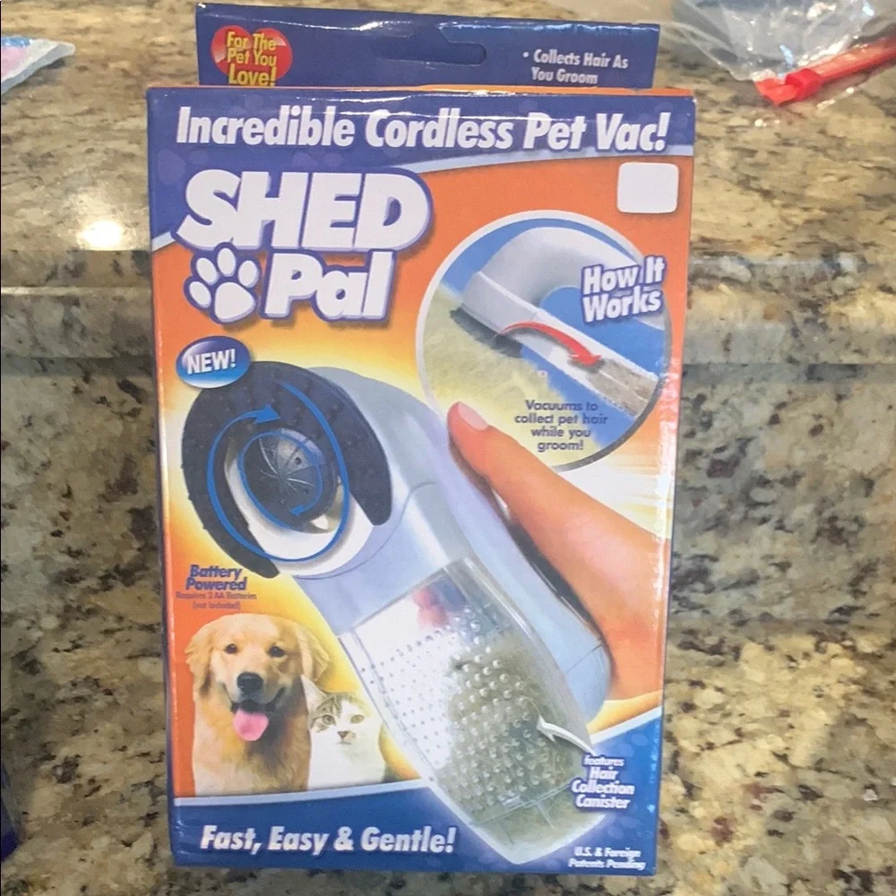 Blue and White Small Pet Grooming Tool